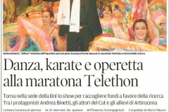 Danza, karate e operetta alla maratona Telethon