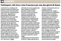 Tuttinsport, dal circo a San Francesco per una due giorni di danza